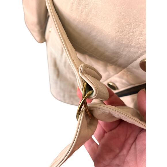 VINTAGE Romano by Red Kid USA Womens Jacket Leather White Mid Length M/L - Picture 3 of 11